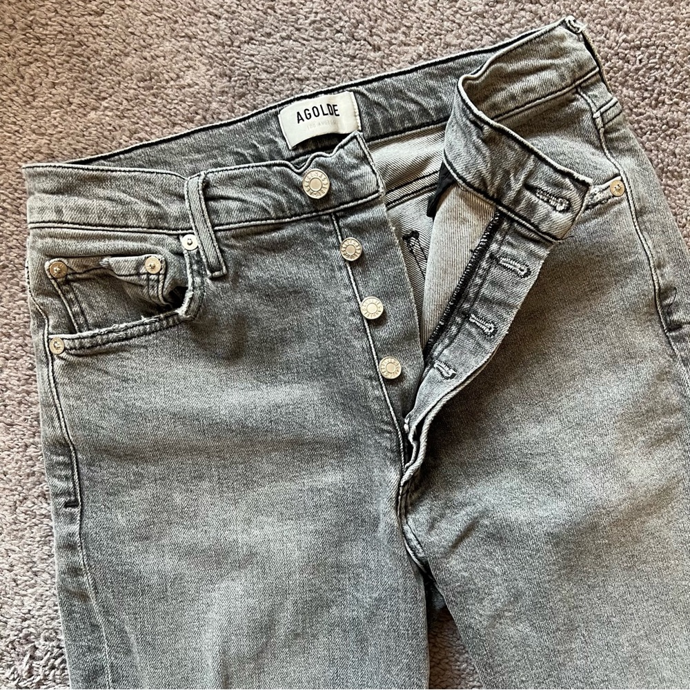 Agolde Nico High Rise Slim Jeans- Risk - Picture 5 of 8